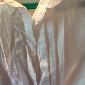 Lands end Canvas tuxedo striped button down